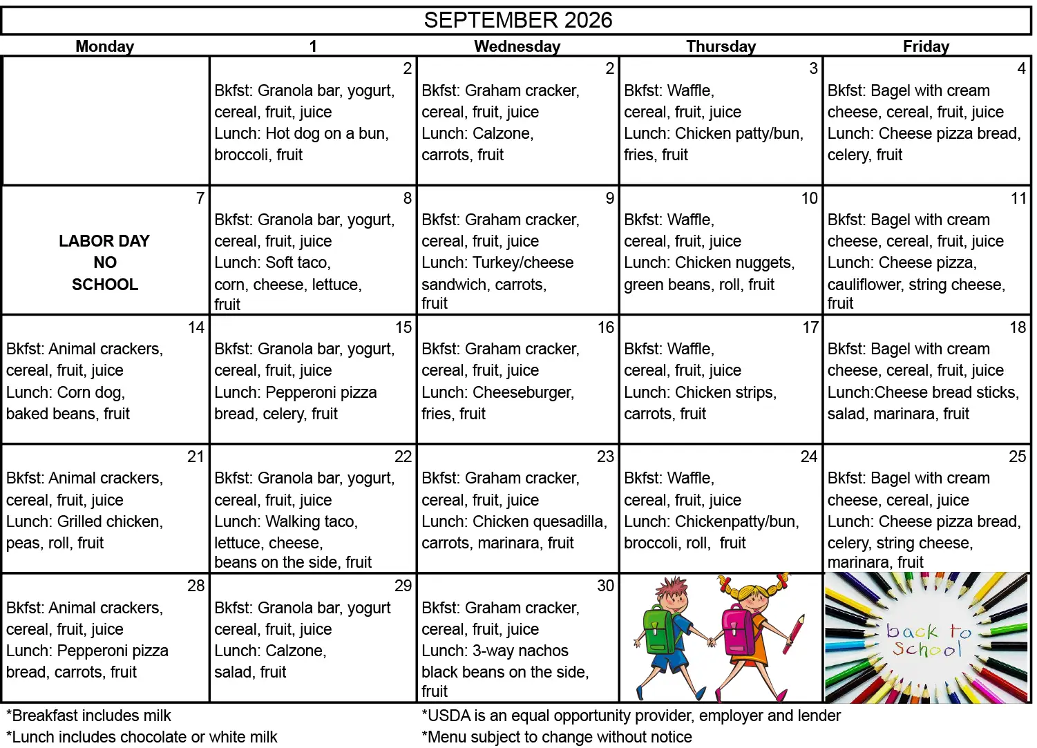 Lunch Menu